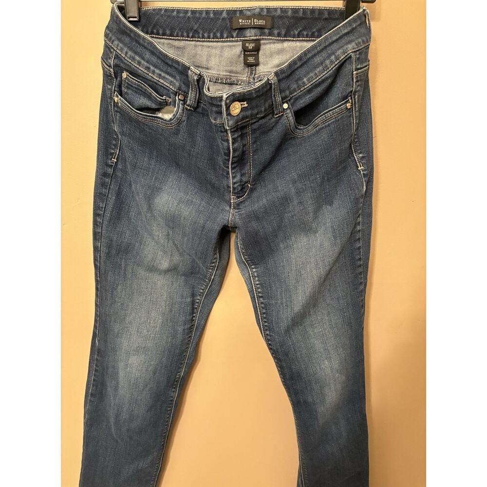 White House Black Market Slim Ankle jeans Blanc 8R